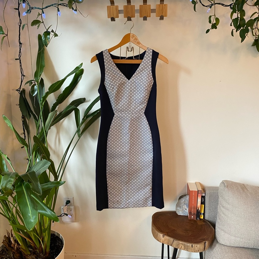 Club Monaco Navy Pencil Dress - Size 2 (fits 4)